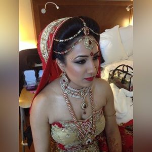 Indian Bridal Jewellery Red & Gold